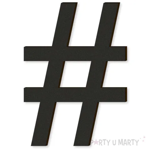 xx litera laminowana times czarny rozm l