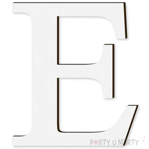 xx litera laminowana times e bialy rozm l