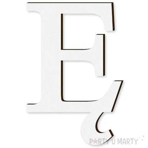 xx litera laminowana times e bialy rozm xl