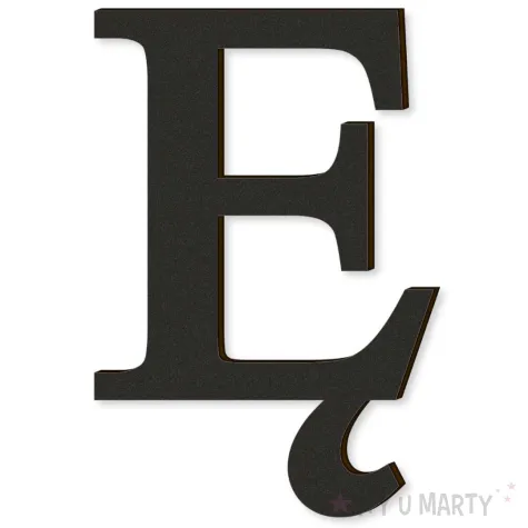 xx litera laminowana times e czarny rozm m