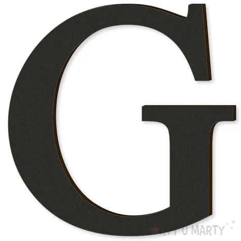 xx litera laminowana times g czarny rozm s