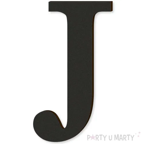 xx litera laminowana times j czarny rozm xl