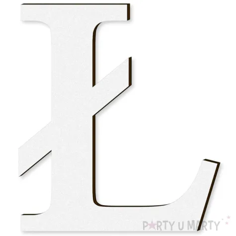 xx litera laminowana times l bialy rozm s