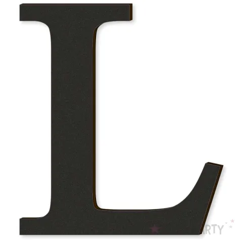 xx litera laminowana times l czarny rozm m