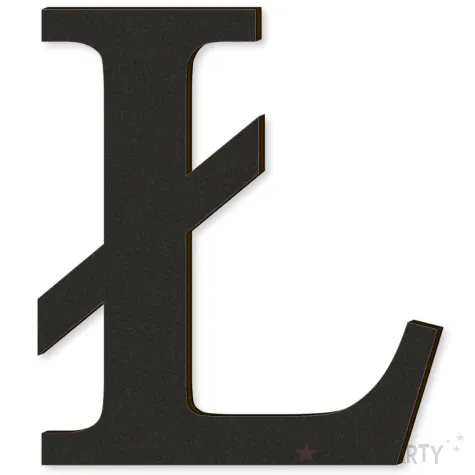 xx litera laminowana times l czarny rozm m