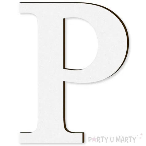 xx litera laminowana times p bialy rozm xl