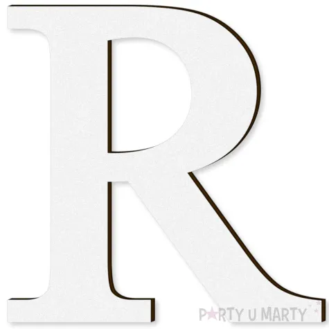 xx litera laminowana times r bialy rozm l