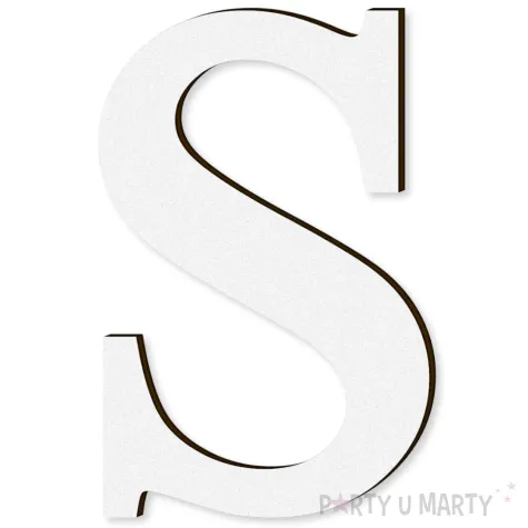 xx litera laminowana times s bialy rozm l