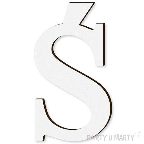 xx litera laminowana times s bialy rozm s