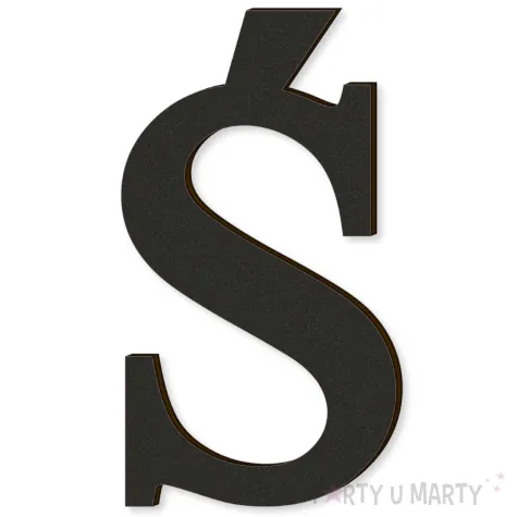 xx litera laminowana times s czarny rozm l