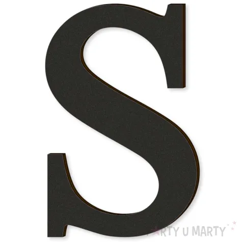 xx litera laminowana times s czarny rozm xl