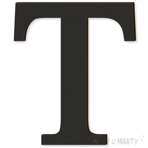 xx litera laminowana times t czarny rozm s