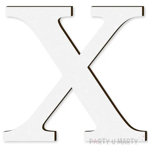 xx litera laminowana times x bialy rozm xl