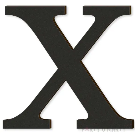 xx litera laminowana times x czarny rozm m