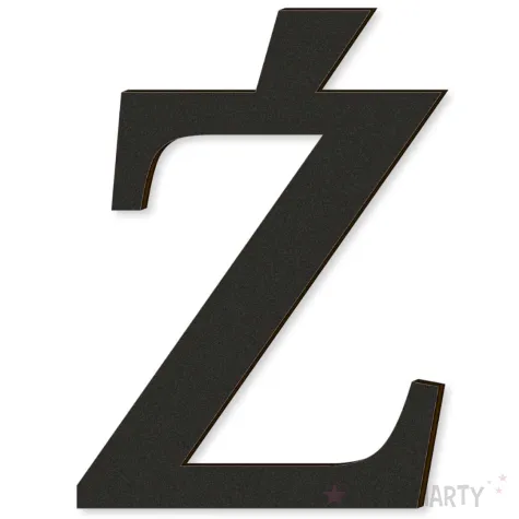 xx litera laminowana times z czarny rozm m