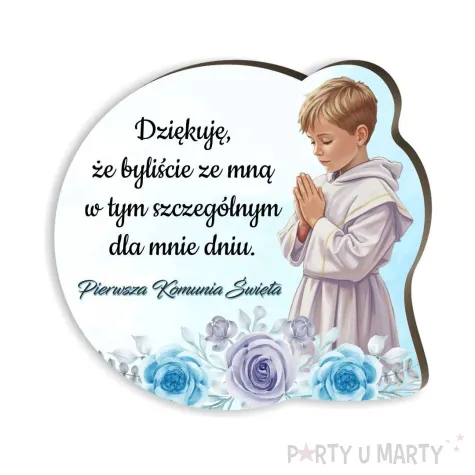 xx magnes na komunie chlopiec w albie