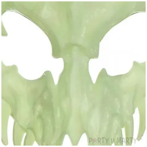 xx maska czaszka swiecaca w ciemnosci 14 5x18cm