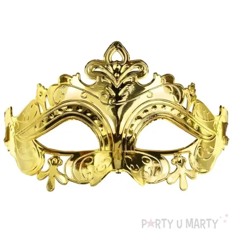 xx maska karnawalowa 17x9 cm zloty