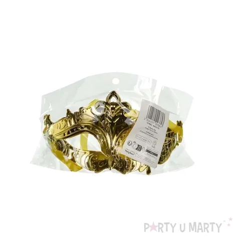 xx maska karnawalowa 17x9 cm zloty