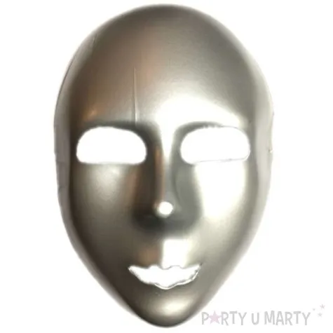 xx maska robot srebrna plastikowa