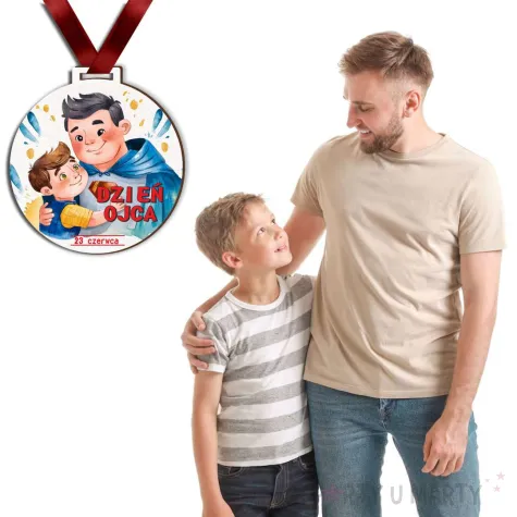 xx medal dr dzien ojca z synkiem
