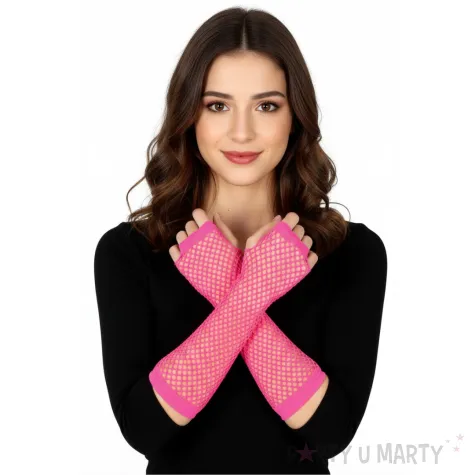 xx mesh glove 26 cms neon fuxia
