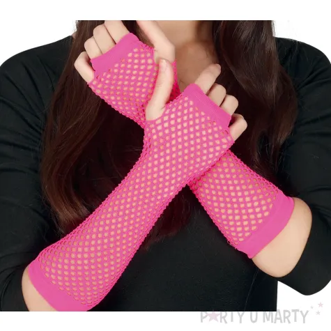 xx mesh glove 26 cms neon fuxia