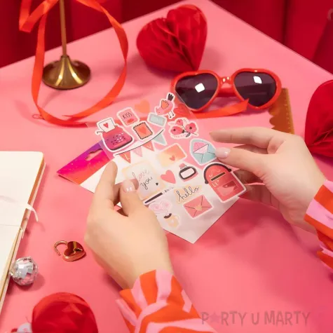 xx milosne walentynkowe naklejki mix 18 szt