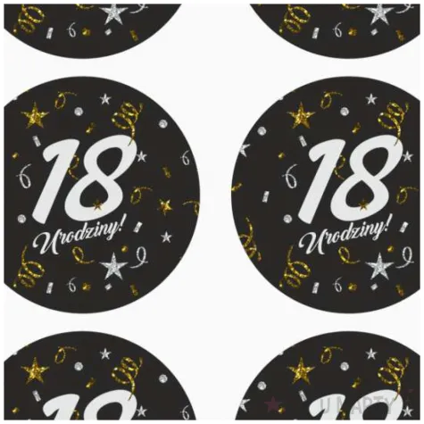xx naklejki 18 urodziny glamour birthday