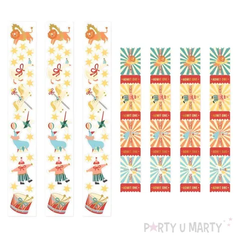 xx naklejki cyrk mix 1 op 7 szt