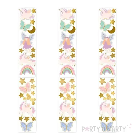 xx naklejki jednorozce mix 1 op 3 szt