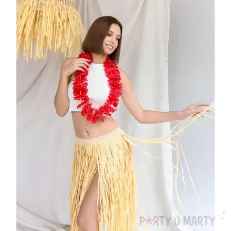 xx naszyjnik hawajski ciemny rozowy 1 2m