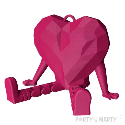 xx obciaznik serce z nozkami rozowe