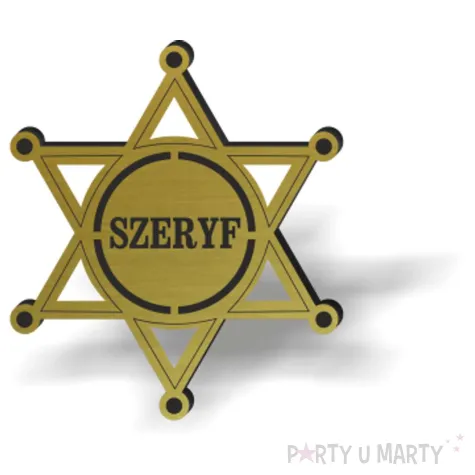 xx odznaka szeryf zlota