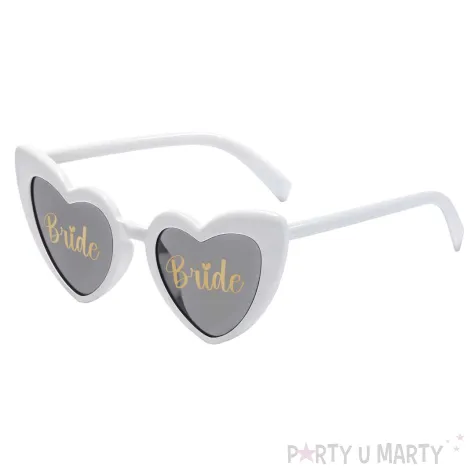xx okulary party bride serce
