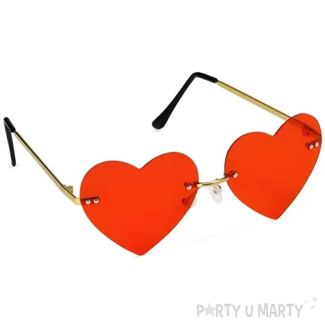 xx okulary serduszka czerwony