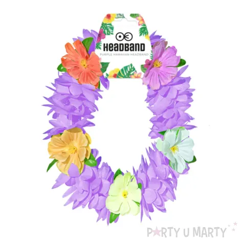 xx opaska hawajska na gumce fioletowa