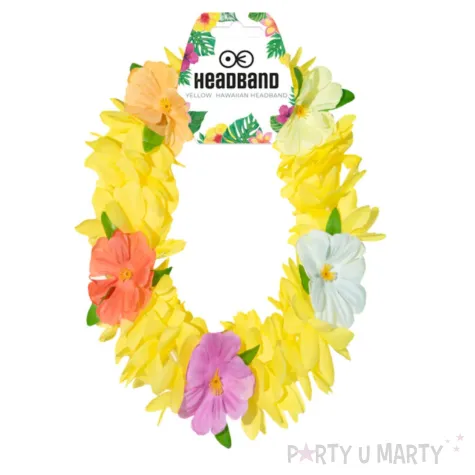 xx opaska hawajska na gumce zolta