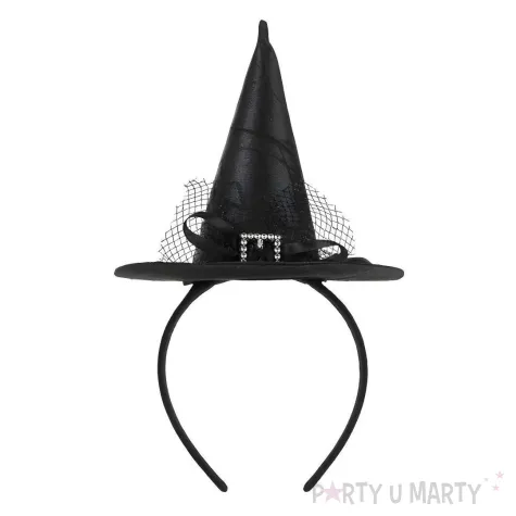 xx opaska kapelusz czarownicy 17x28cm czarny