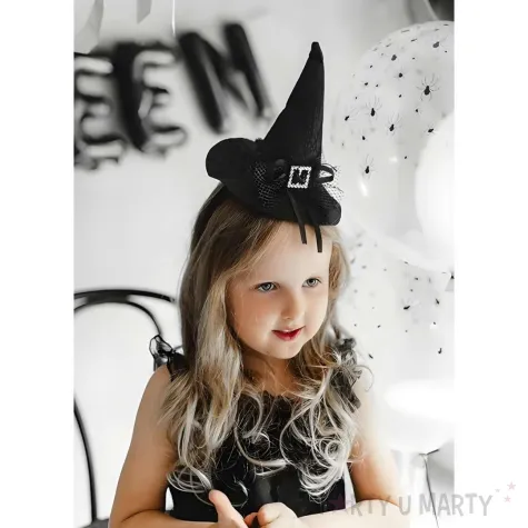 xx opaska kapelusz czarownicy 17x28cm czarny