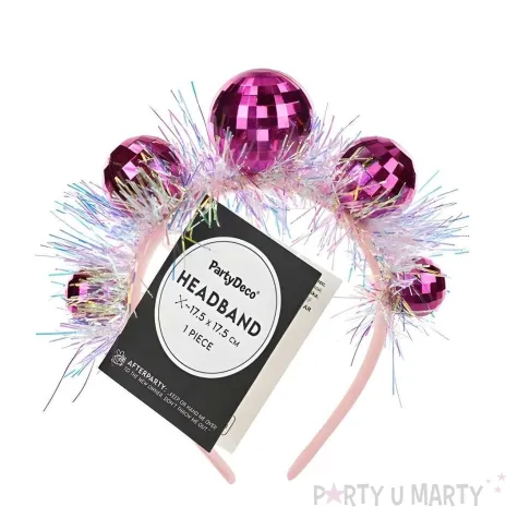 xx opaska kule disco 17 5x17 5 cm rozowy