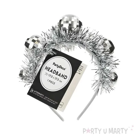 xx opaska kule disco 17 5x17 5 cm srebrny