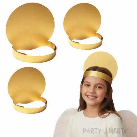 xx opaska papierowa aureola zloty