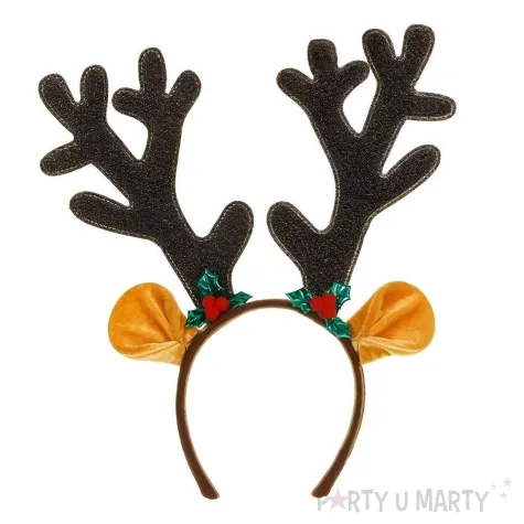 xx opaska rogi renifera z uszami 29x34cm mix