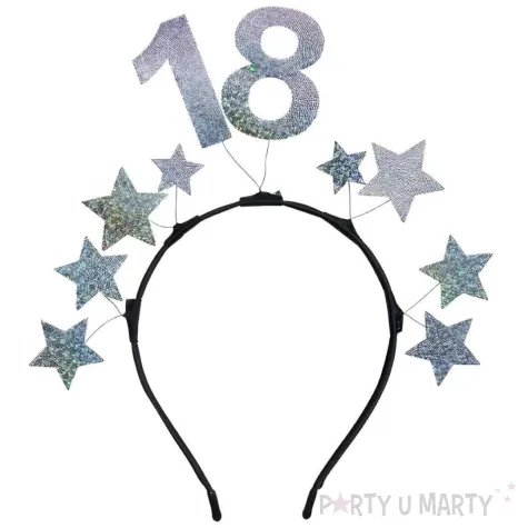 xx opaska z gwiazdkami 18 srebrna