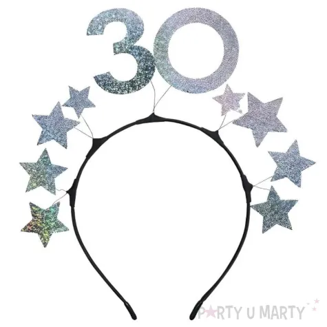 xx opaska z gwiazdkami 30 srebrna