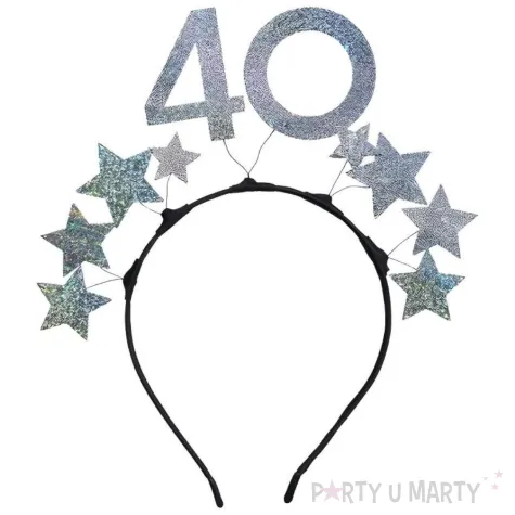 xx opaska z gwiazdkami 40 srebrna