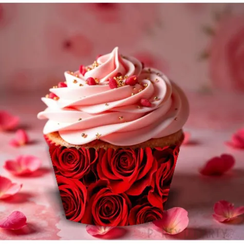 xx oslonki na muffinki roze x6