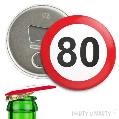 xx otwieracz 80 urodziny traffic birthday 56 mm