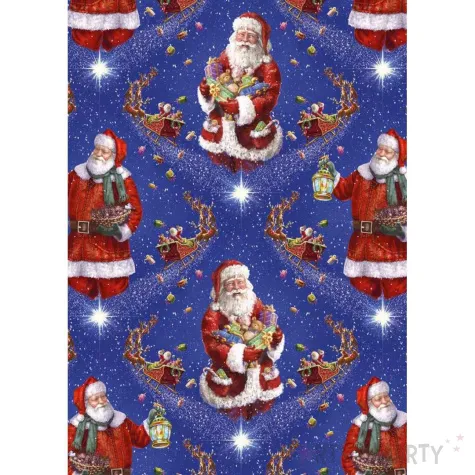 xx papier ozdobny 2 m wiety mikolaj i sanie 50415